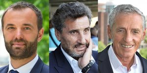 Les candidats aux municipales de Montpellier : Delafosse, Altrad et Saurel