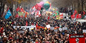Manifestation contre la rforme des retraites  Paris, le 5 dcembre 2019