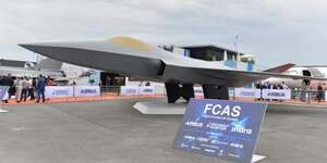Maquette du SCAF exposE au salon du Bourget.