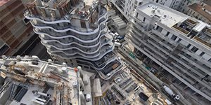 Montpellier : chantier de l'immeuble Higher Roch en janvier 2021
