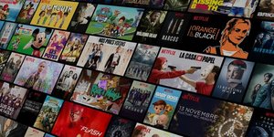 Netflix, mosaïque, séries télé, TV,