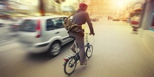 voiture, vélo, ville, encombrement, pollution
