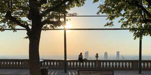 Vue a lyon lors d& 39 une journee d& 39 alerte a la canicule