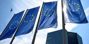 Vue du siege de la banque centrale europeenne a francfort