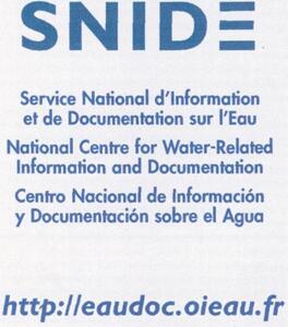 SNIDE SERVICE NATIONAL D'INFORMATION ET DE DOCUMENTATION SUR L'EAU NATIONAL CENTRE FOR WATER-RELATED INFORMATION AND DOCUMENTATION CENTRO NACIONAL DE INFORMACION Y DOCUMENTACION SOBRE EL AGUA HTTP://eaudoc.oieau.fr_logo
