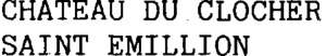 CHATEAU DU CLOCHER SAINT EMILION_logo