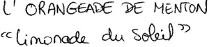 L'ORANGEADE DE MENTON "Limonade du Soleil"_logo