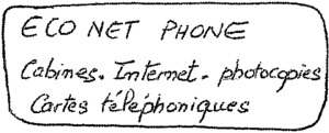 ECO NET PHONE Cabines. Internet. photocopies Cartes téléphoniques_logo