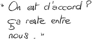  On est d'accord ? ça reste entre nous _logo