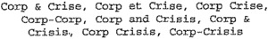 Corp & Crise, Corp et Crise, Corp Crise, Corp-Corp, Corp and Crisis, Corp & Crisis, Corp Crisis, Corp-Crisis_logo