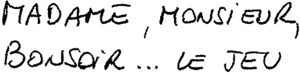 MADAME, MONSIEUR, BONSOIR  LE JEU_logo