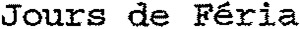 Jours de Féria_logo