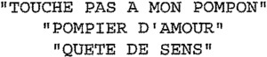  TOUCHE PAS A MON POMPON   POMPIER D'AMOUR   QUETE DE SENS _logo
