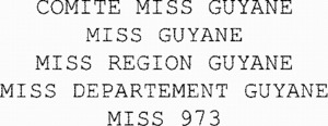 COMITE MISS GUYANE MISS GUYANE MISS REGION GUYANE MISS DEPARTEMENT GUYANE MISS 973_logo