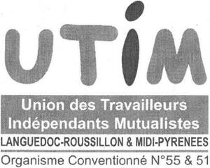 UTIM Union des Travailleurs Indépendants Mutualistes LANGUEDOC-ROUSSILLON & MIDI-PYRENEES_logo