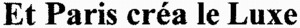 Et Paris créa le Luxe_logo