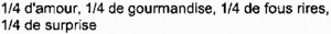 1/4 d'amour, 1/4 de gourmandise, 1/4 de fous rires, 1/4 de surprise_logo