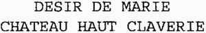 DESIR DE MARIE CHATEAU HAUT CLAVERIE_logo