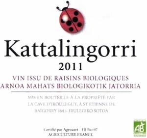 Kattalingorri 2011 VIN ISSU DE RAISINS BIOLOGIQUES ARNOA MAHATS BIOLOGIKOTIK JATORRIA 2011_logo