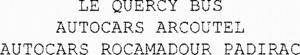 LE QUERCY BUS AUTOCARS ARCOUTEL AUTOCARS ROCAMADOUR PADIRAC_logo