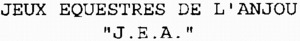 JEUX EQUESTRES DE L'ANJOU  J.E.A. _logo