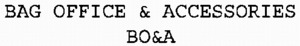 BAG OFFICE & ACCESSORIES BO&A_logo