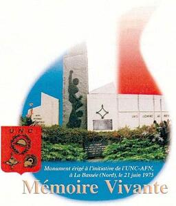 UNC MONUMENT ERIGE A L'INITIATIVE DE L'UNC-AFN, A LA BASSEE (NORD), LE 21 JUIN 1975 MEMOIRE VIVANTE_logo