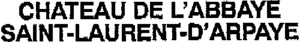CHATEAU DE L'ABBAYE SAINT-LAURENT-D'ARPAYE_logo