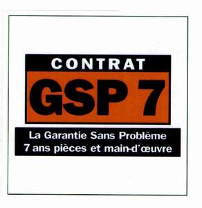 CONTRAT GSP 7 LA GARANTIE SANS PROBLEME 7 ANS PIECES ET MAIN-D'OEUVRE_logo