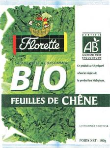 Florette Bio feuilles de Chene. AB certifie agriculture Biologique_logo